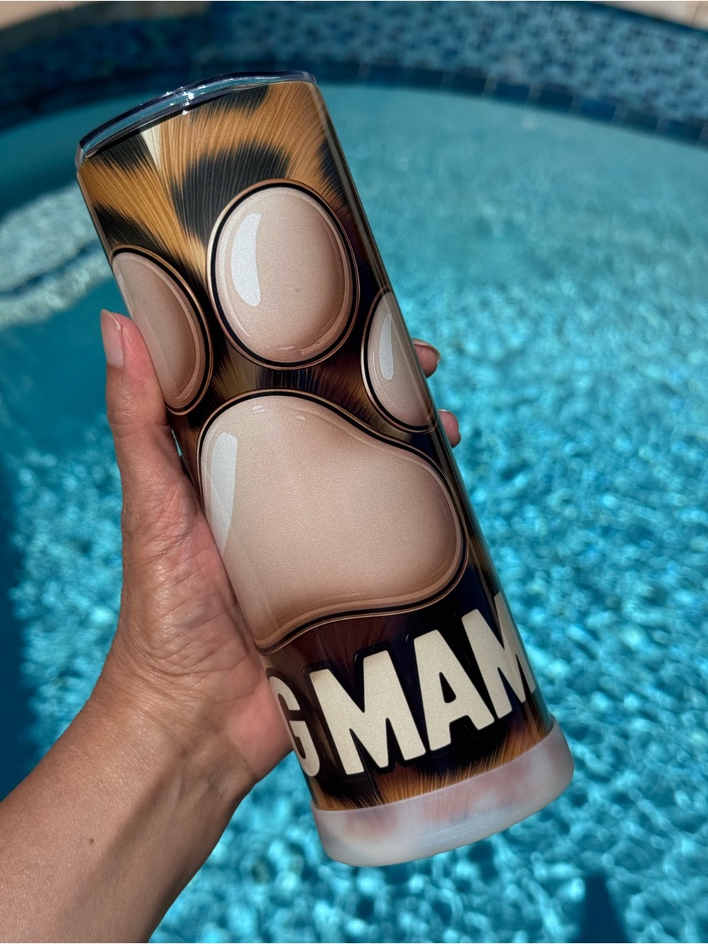 Dog Mama tumbler leopard cheetah print pattern - Picture 3 of 12